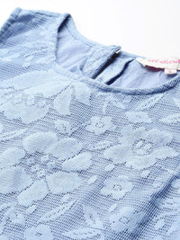 all about you Pure Cotton Floral Lace A-Line Mini Dress