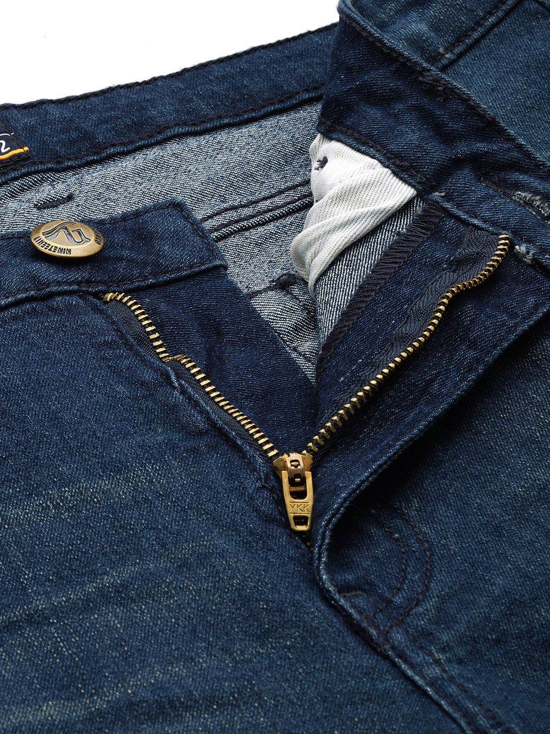 The Indian Garage Co Men Slim Fit Mildly Distressed Stretchable Jeans