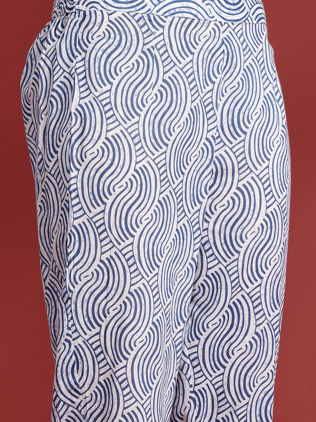 Anouk Printed Pure Cotton Kurta with Trousers & Dupatta