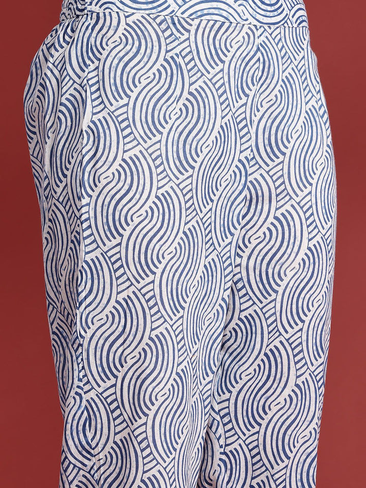 Anouk Printed Pure Cotton Kurta with Trousers & Dupatta