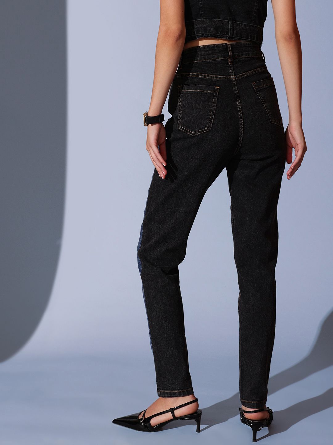STREET 9 Women Comfort Tapered Fit High-Rise Jeans