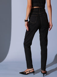 STREET 9 Women Comfort Tapered Fit High-Rise Jeans