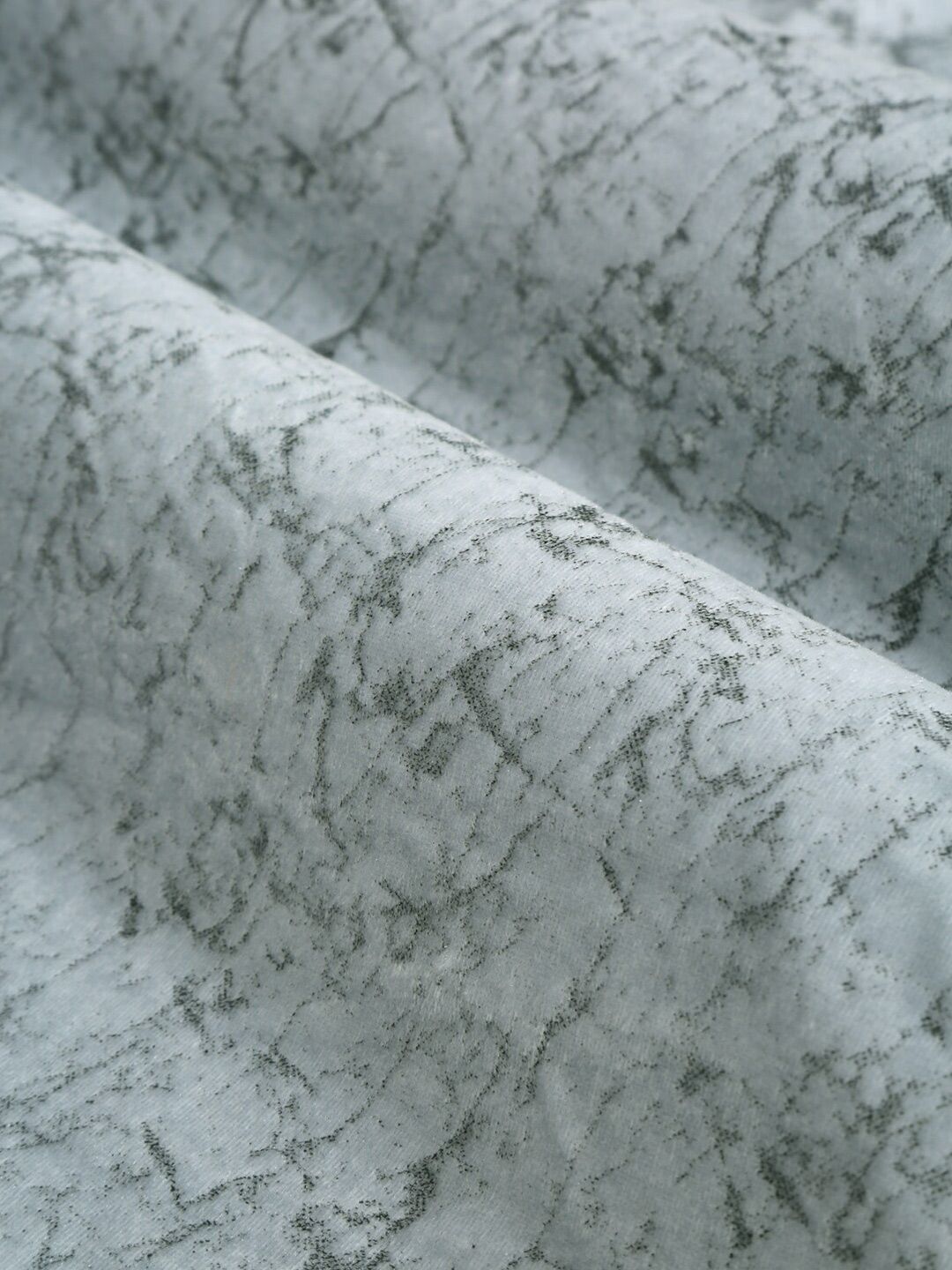 Cortina Grey Set of 2 Abstract Room Darkening Velvet Door Curtains