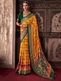 Saree mall Ethnic Motifs Printed Zari Patola Sarees