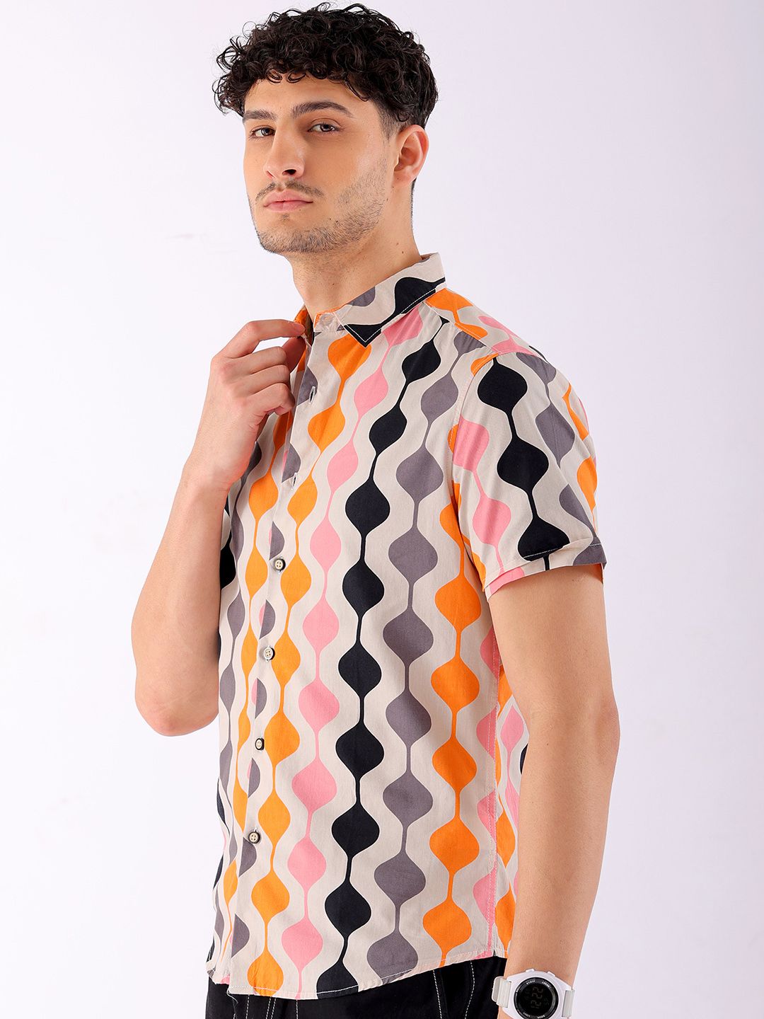 The Indian Garage Co Men Slim Fit Opaque Printed Casual Shirt
