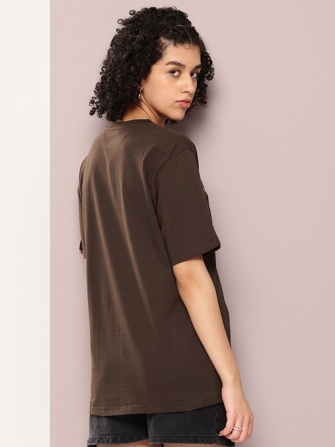 DILLINGER Women Printed Pure Cotton Oversized T-shirt