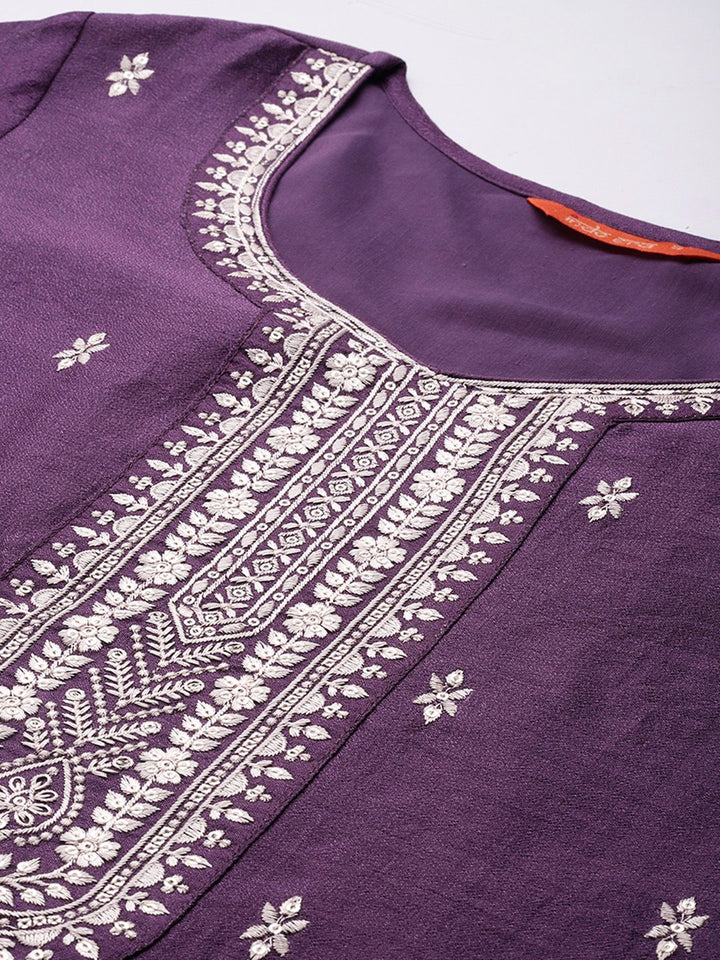 Indo Era Women Ethnic Motifs Embroidered Sequinned Kurta with Trousers & Dupatta
