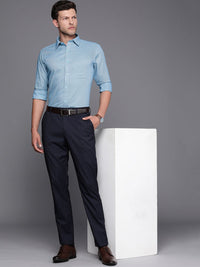 Raymond Pure Cotton Self Design Slim Fit Textured Casual Shirt