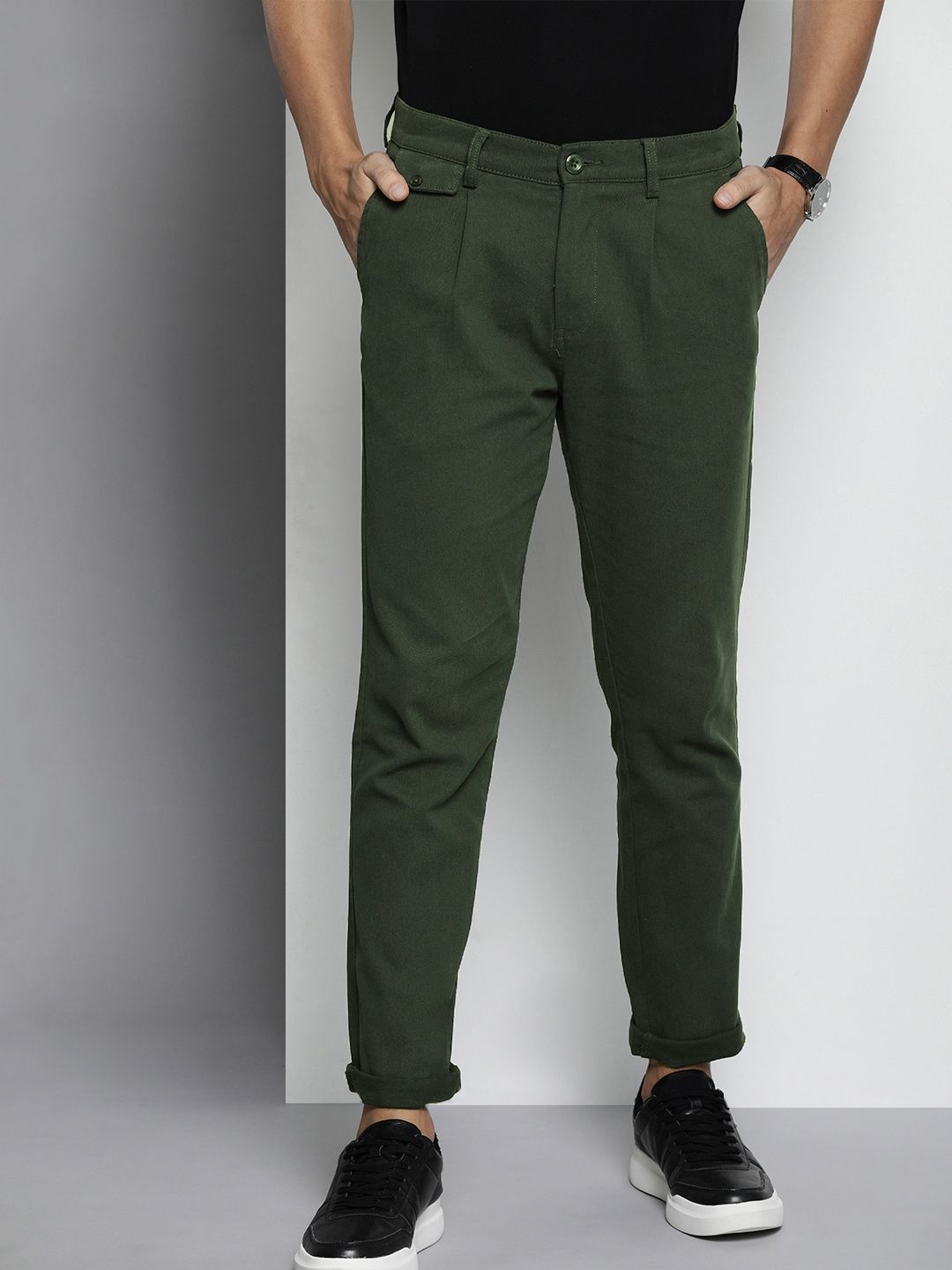 The Indian Garage Co Men Slim Fit Chinos