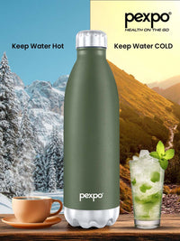 PEXPO Electro ISI Diserahkan Thermosteel 24 Hrs Botol Air Hijau Panas & Sejuk- 1800ml