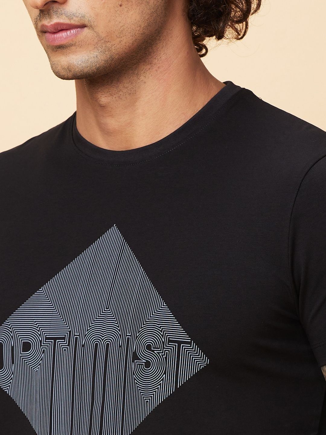 Being Human Men Printed Applique T-shirt