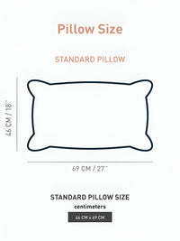 MYTRIDENT White & Peach 2 Pieces Floral Pure Cotton Rectangle Pillow Covers
