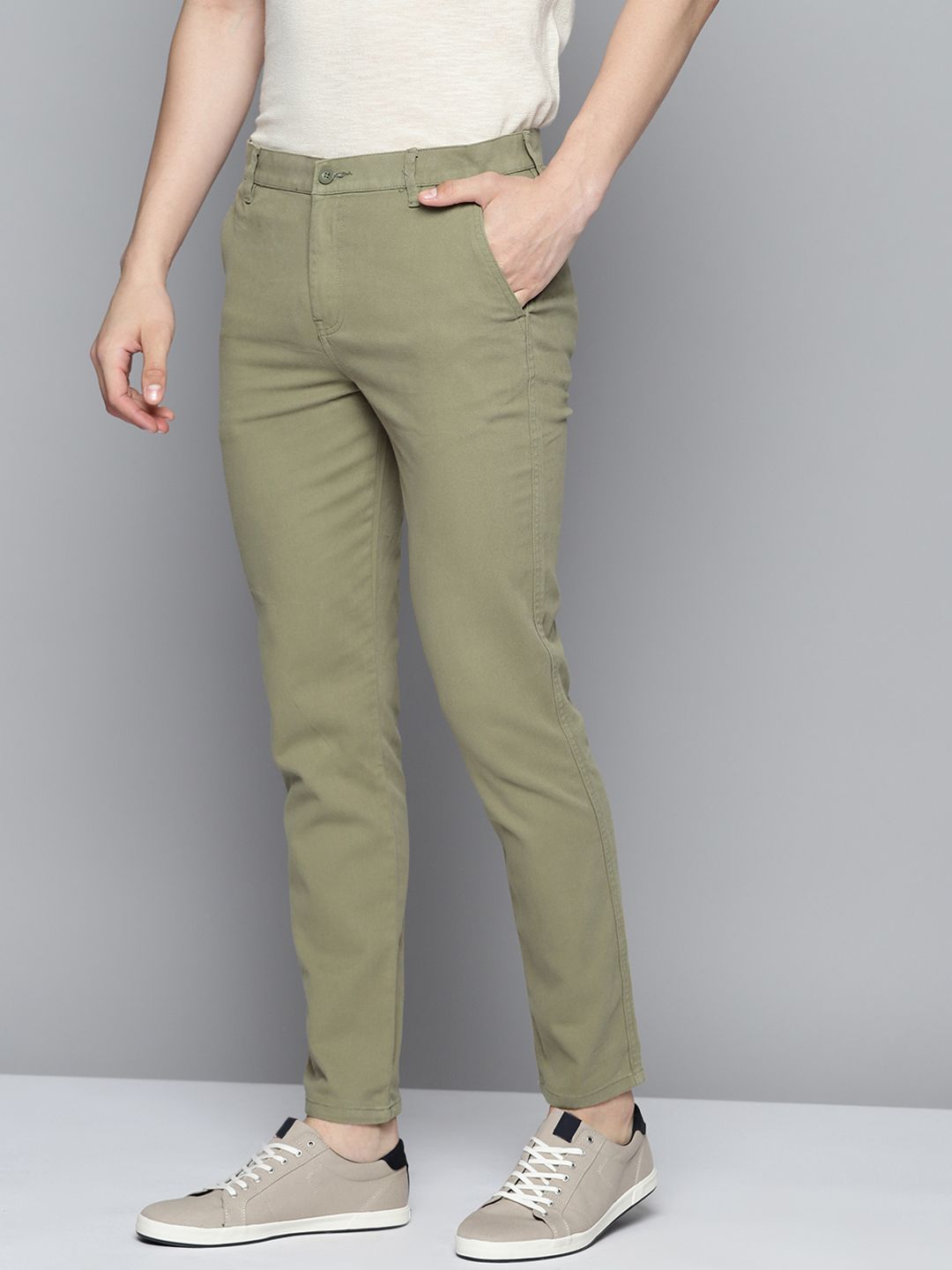 HIGHLANDER Men Slim Fit Chinos Trousers