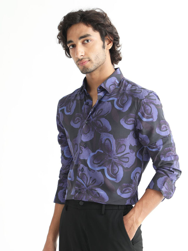 RARE RABBIT Men Daize Slim Fit Floral Printed Shirt