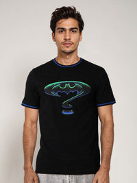 The Indian Garage Co Men Batman Graphic Printed Round Neck Pure Cotton Slim Fit T-shirt