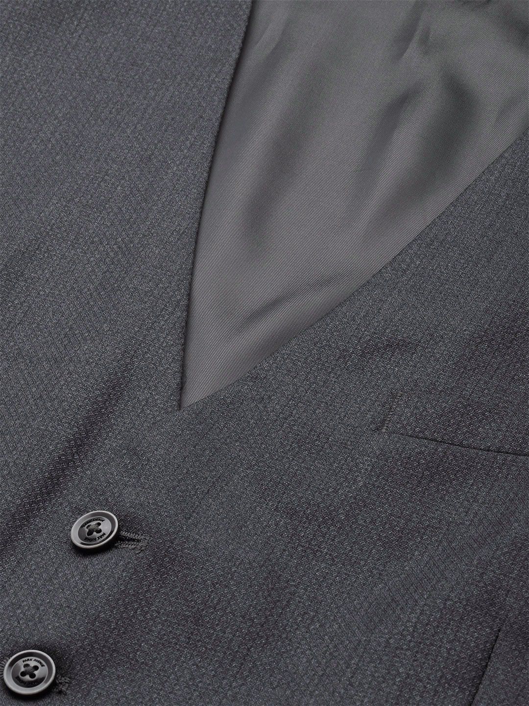 Park Avenue Self Design Super Slim Fit Single Breasted 3-Peice Party Suit