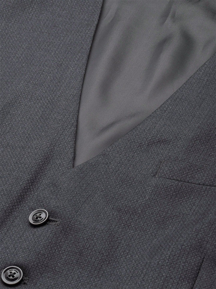 Park Avenue Self Design Super Slim Fit Single Breasted 3-Peice Party Suit