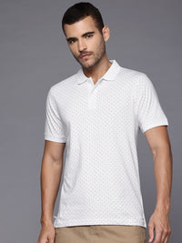 Raymond Slim Modern Fit Printed Polo Collar Pure Cotton T-shirt
