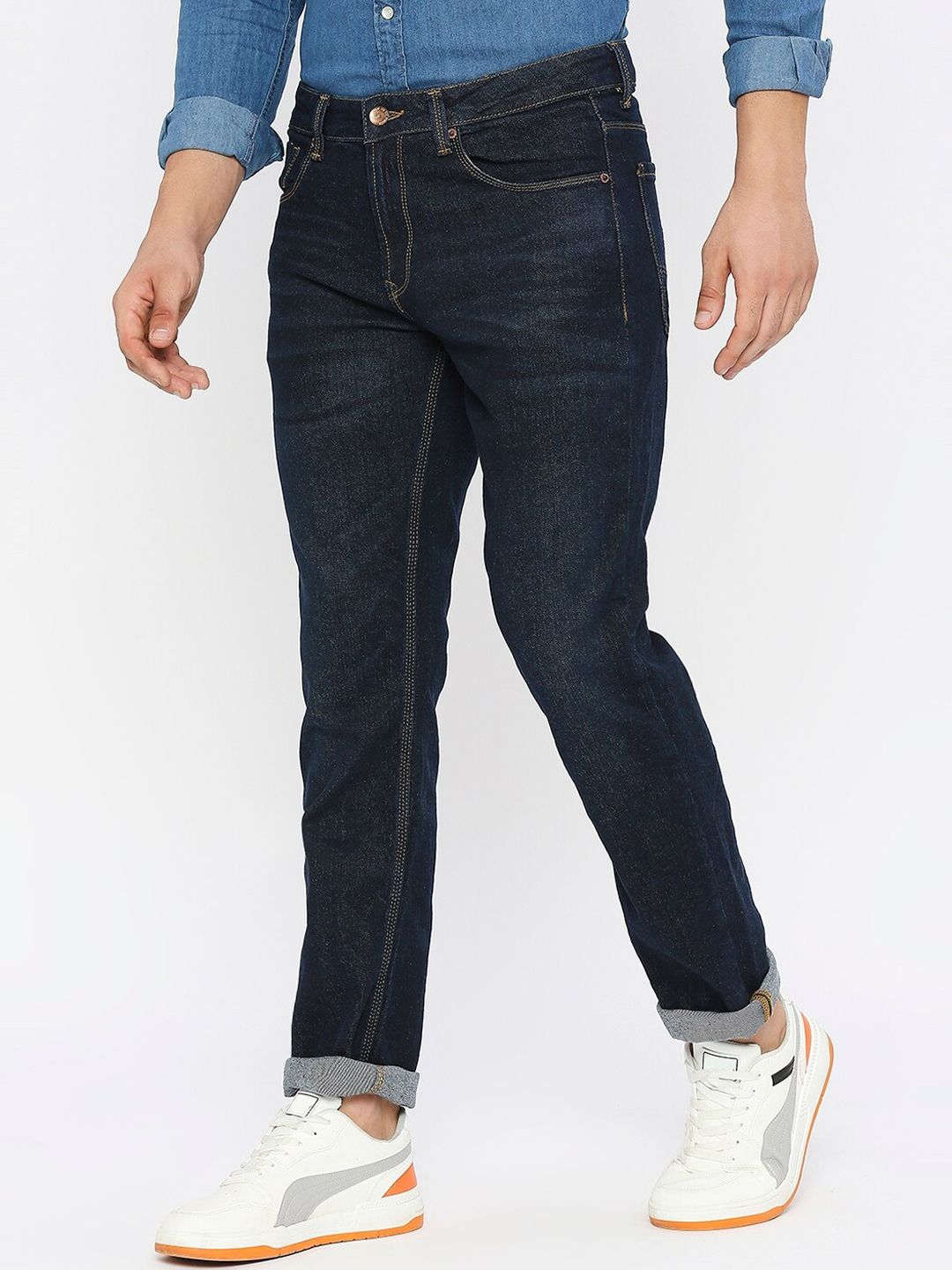 SPYKAR Men Relaxed Fit Light Fade Stretchable Clean Look Jeans