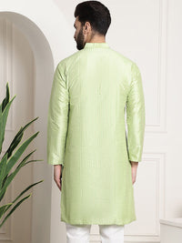 SOJANYA Men Woven Design Jacquard Straight Kurta