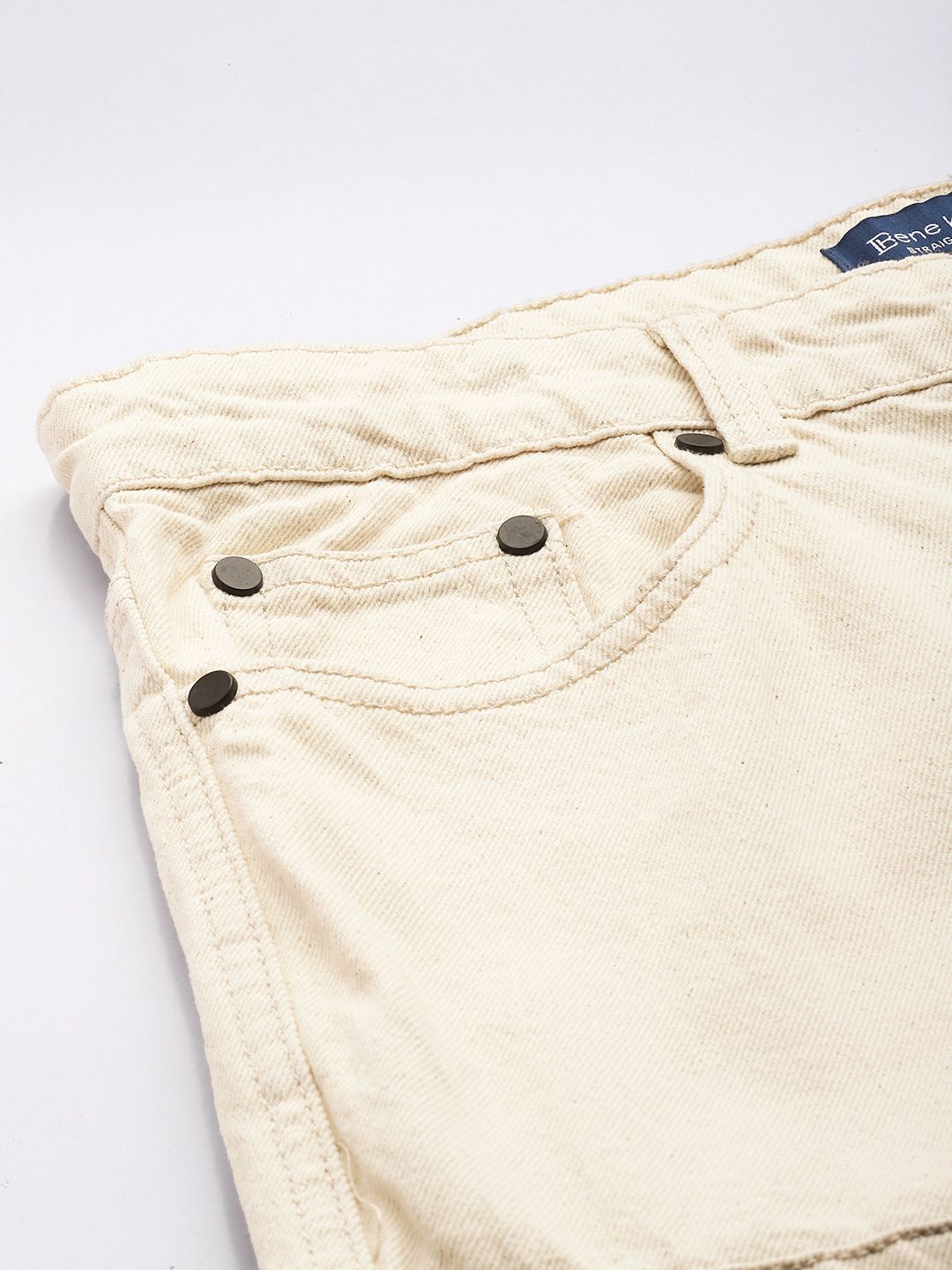 Bene Kleed Men Straight Fit Mid-Rise Pure Cotton Jeans