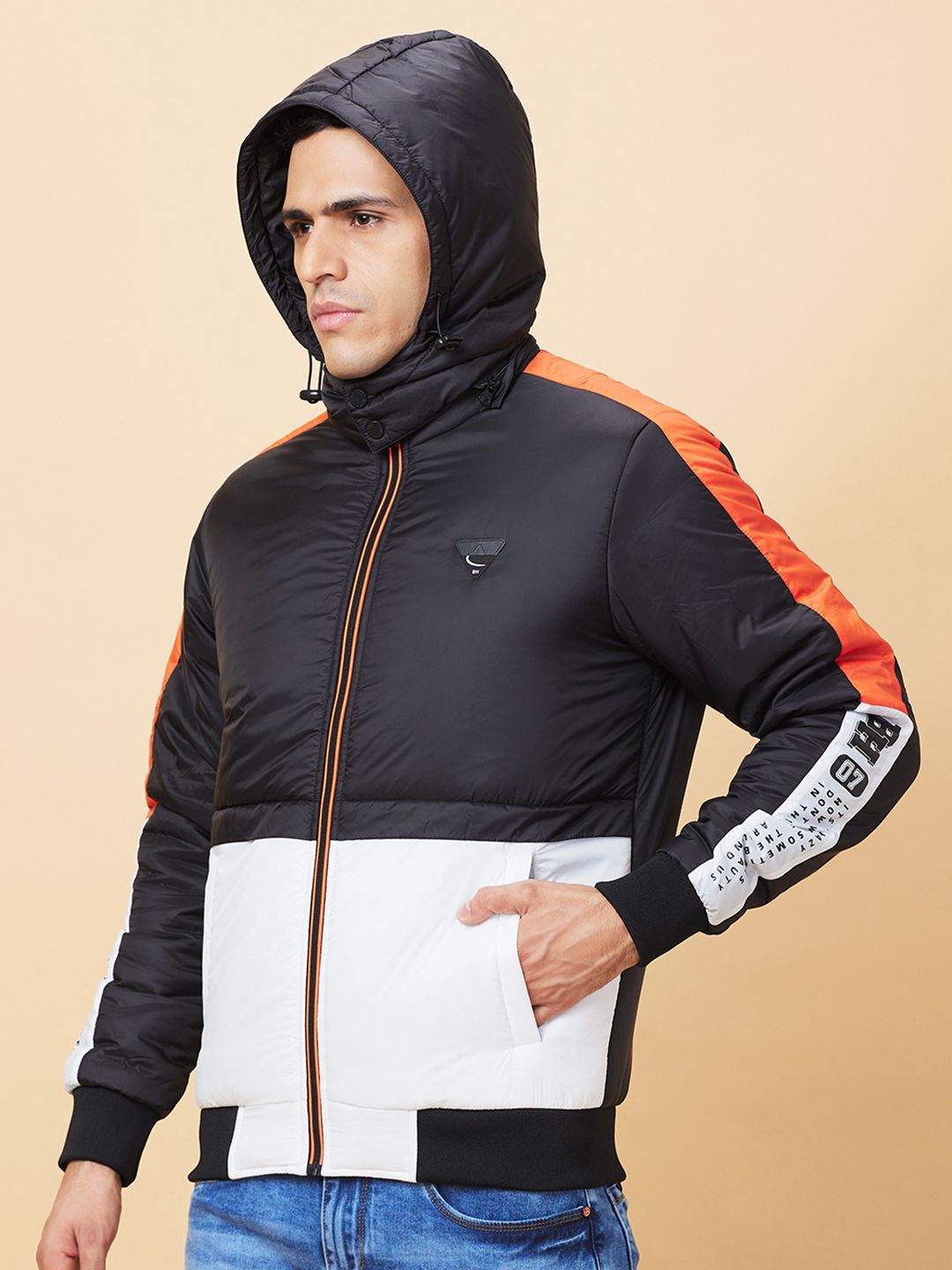 Being Human Colourblocked Padded Jacket