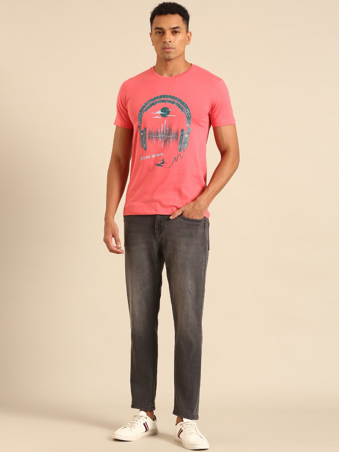 Being Human Printed Pure Cotton T-shirt