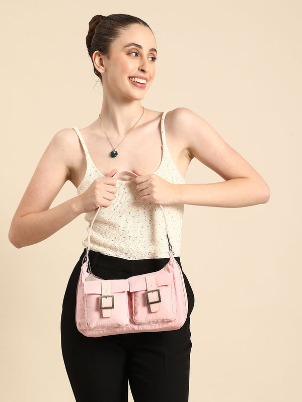 DressBerry Shoulder Bag with Buckle Detail