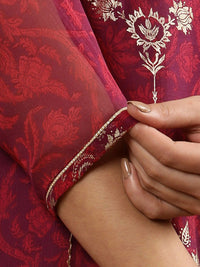W Ethnic Motifs Printed Regular Kurta with Skirt