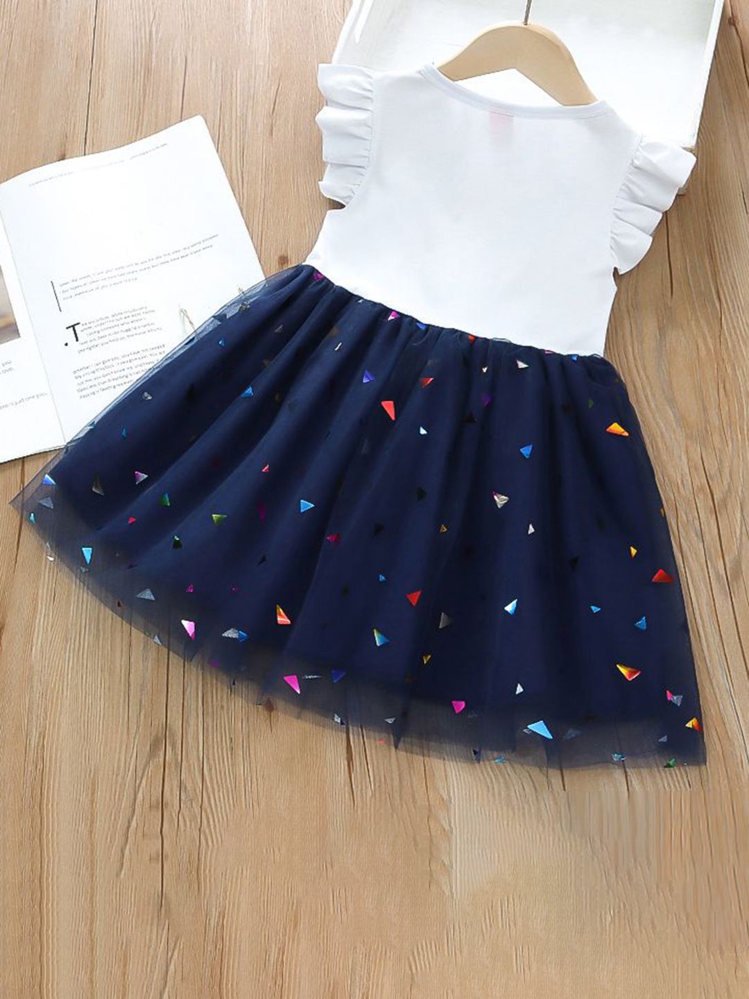 YK Girls Cotton Fit & Flare Dress