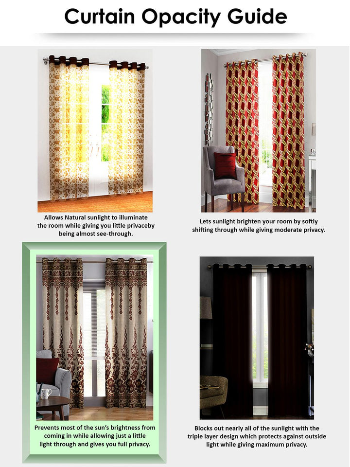 Story@home Blue & Beige 2 Pieces Ethnic Motifs Door Curtain