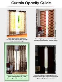 Story@home Blue & Beige 2 Pieces Ethnic Motifs Door Curtain