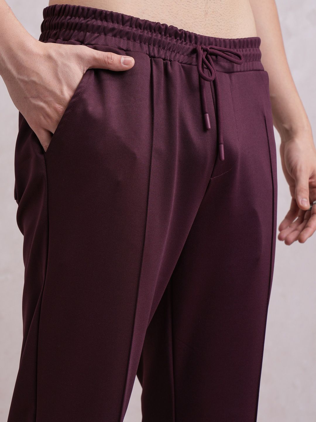 HIGHLANDER Burgundy Mock Collar Sweatshirt & Track Pants