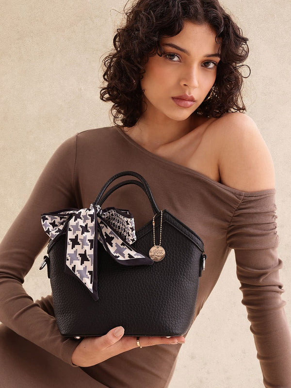 all about you Structured Handheld Bag with Bow Detail