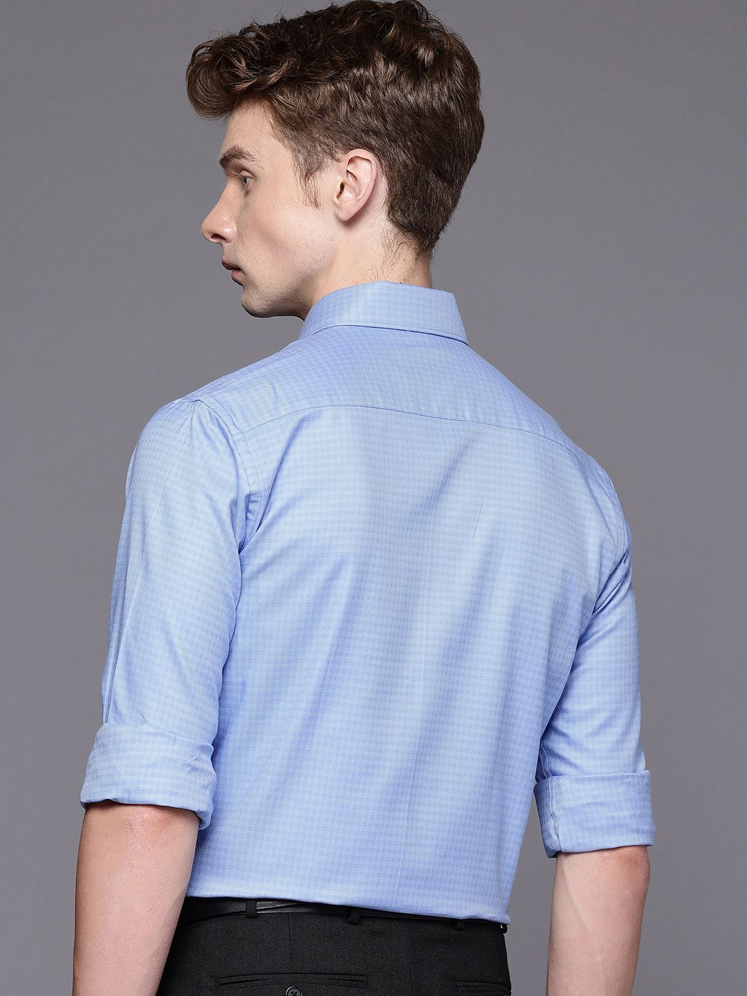 Raymond Slim Fit Checked Formal Shirt