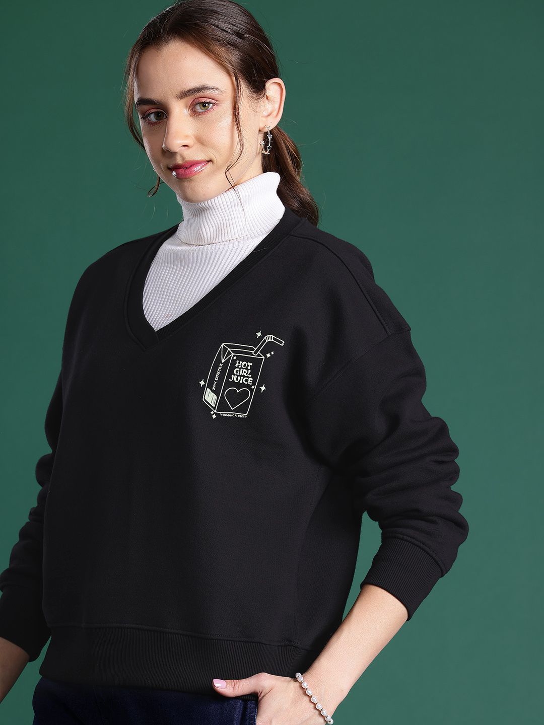 DressBerry Women Solid Sweatshirt