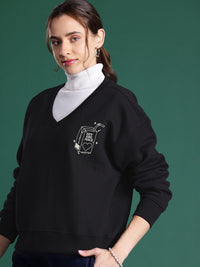 DressBerry Women Solid Sweatshirt