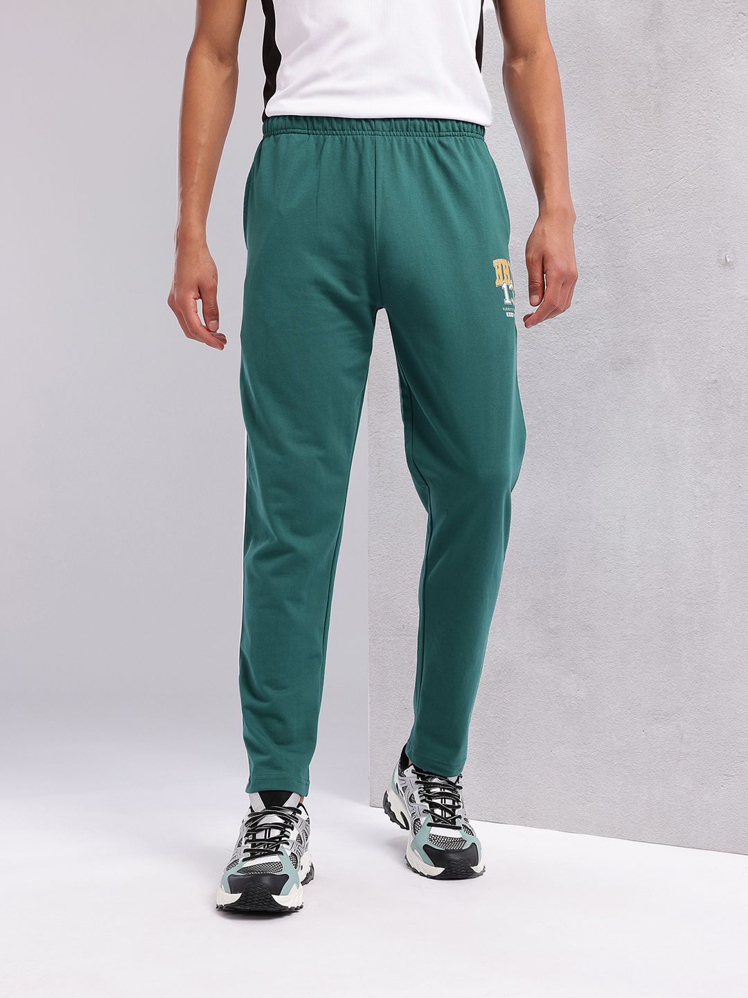 HRX by Hrithik Roshan Men Typography Print Lifestyle Track Pants with Side Stripes