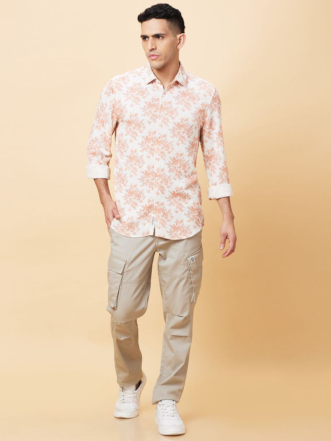 Being Human Men Slim Fit Floral Opaque Printed Casual Shirt