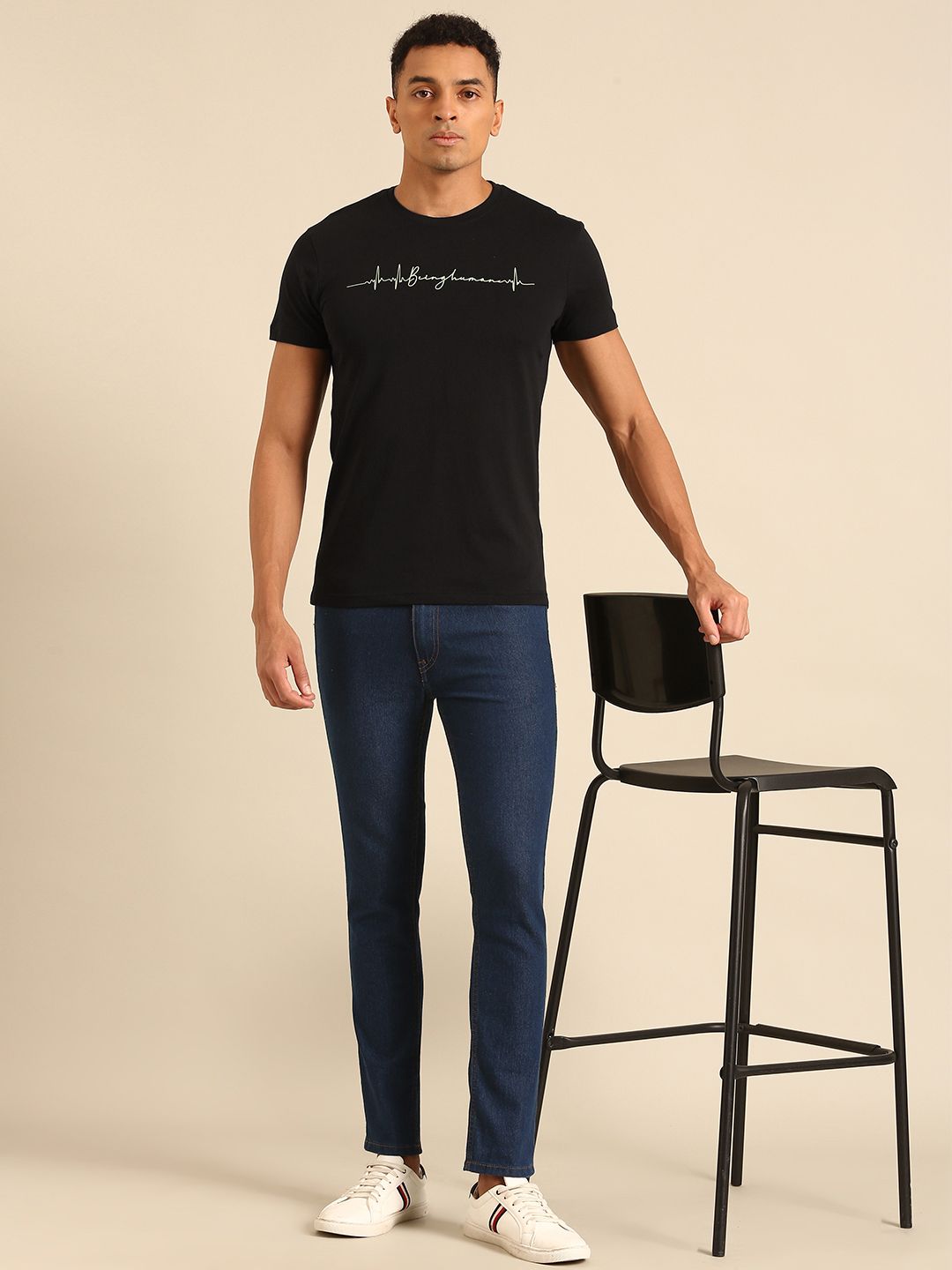 Being Human Pure Cotton T-shirt with Minimal Print