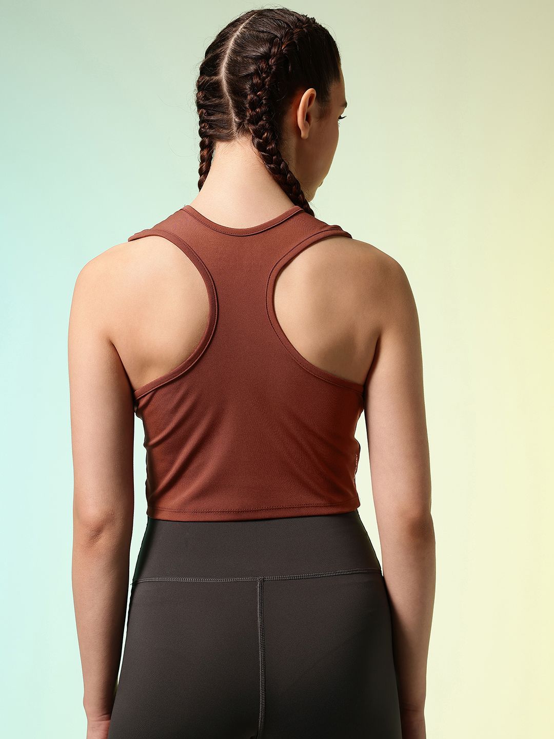 HRX by Hrithik Roshan ACTIVE-GODDESS Racer back Rapid Dry Training Tank Crop Top