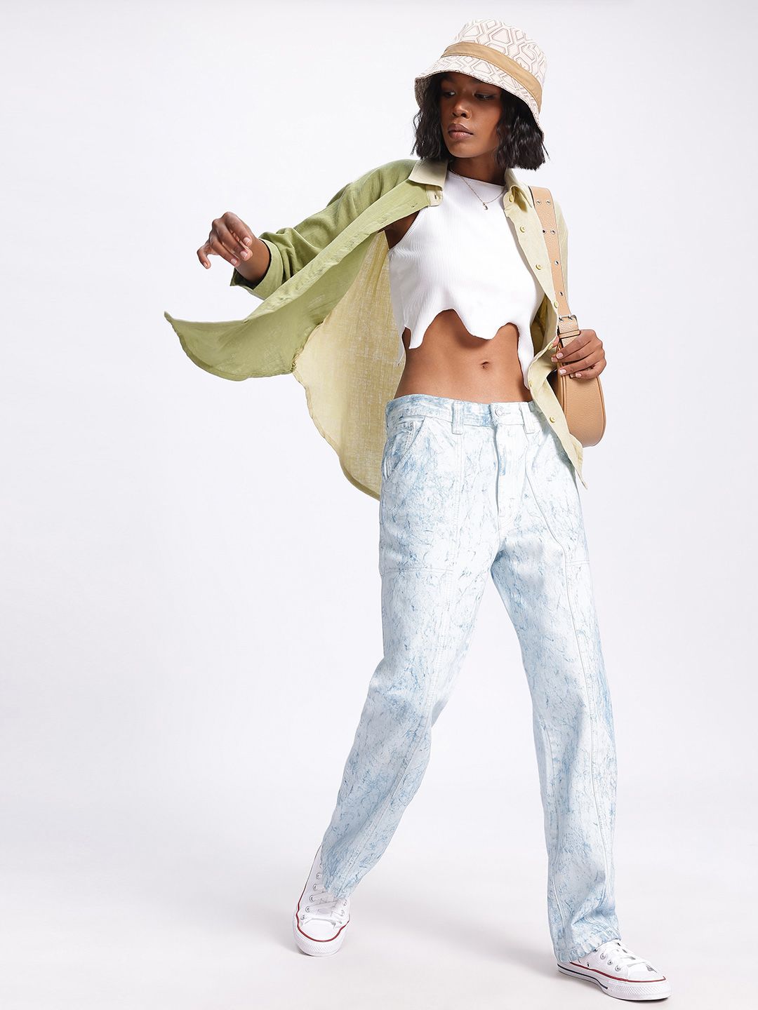 DressBerry Color Clash Pure Cotton Shirt