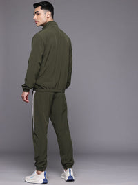 HRX by Hrithik Roshan Brand Logo Printed Rapid-Dry Running Zip-Up Tracksuit