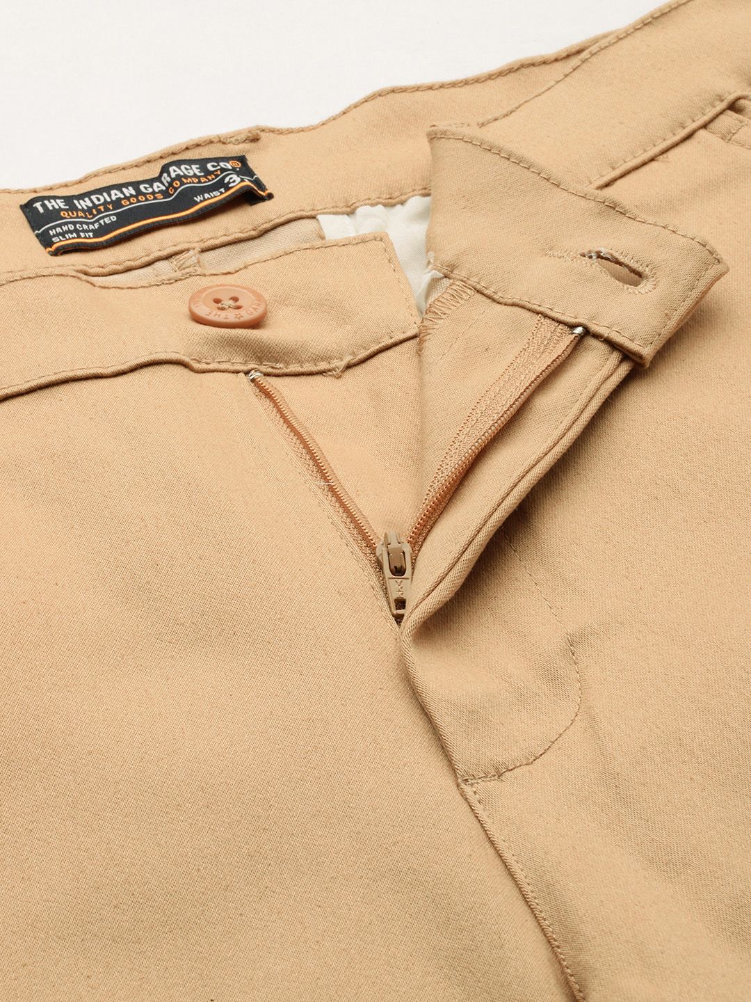 The Indian Garage Co Men Slim Fit Chinos Trousers