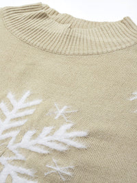 DressBerry Fair Isle Acrylic Pullover with Fuzzy Detail