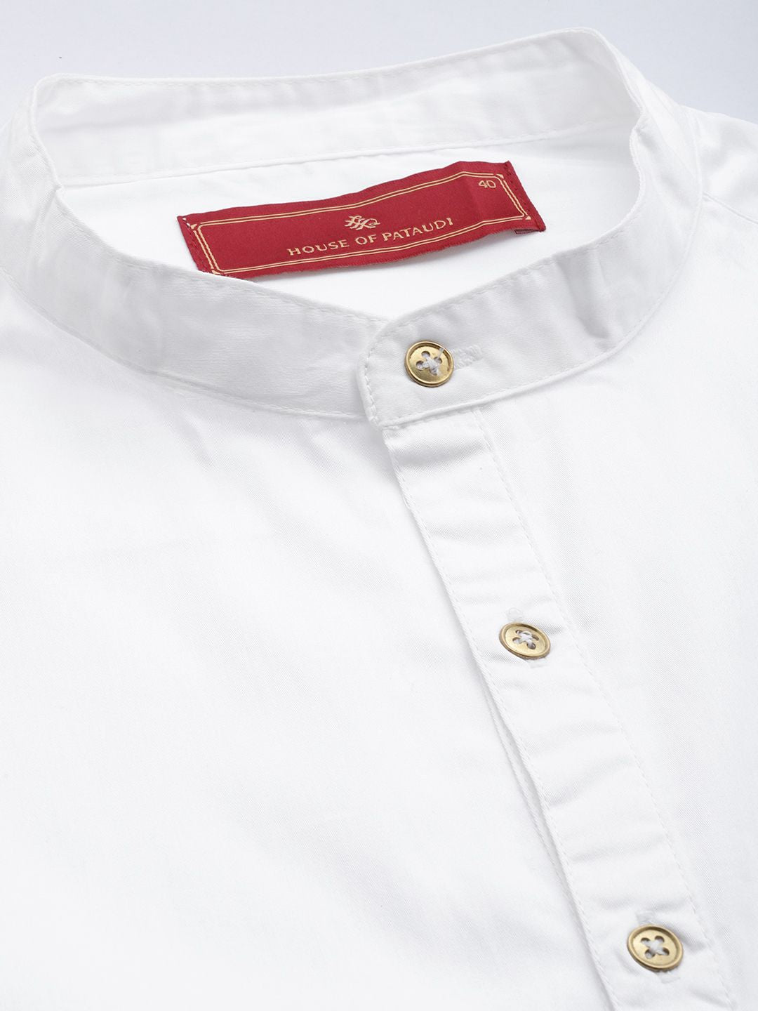House of Pataudi Embroidered Detailed Pure Cotton Party Rozana Shirt
