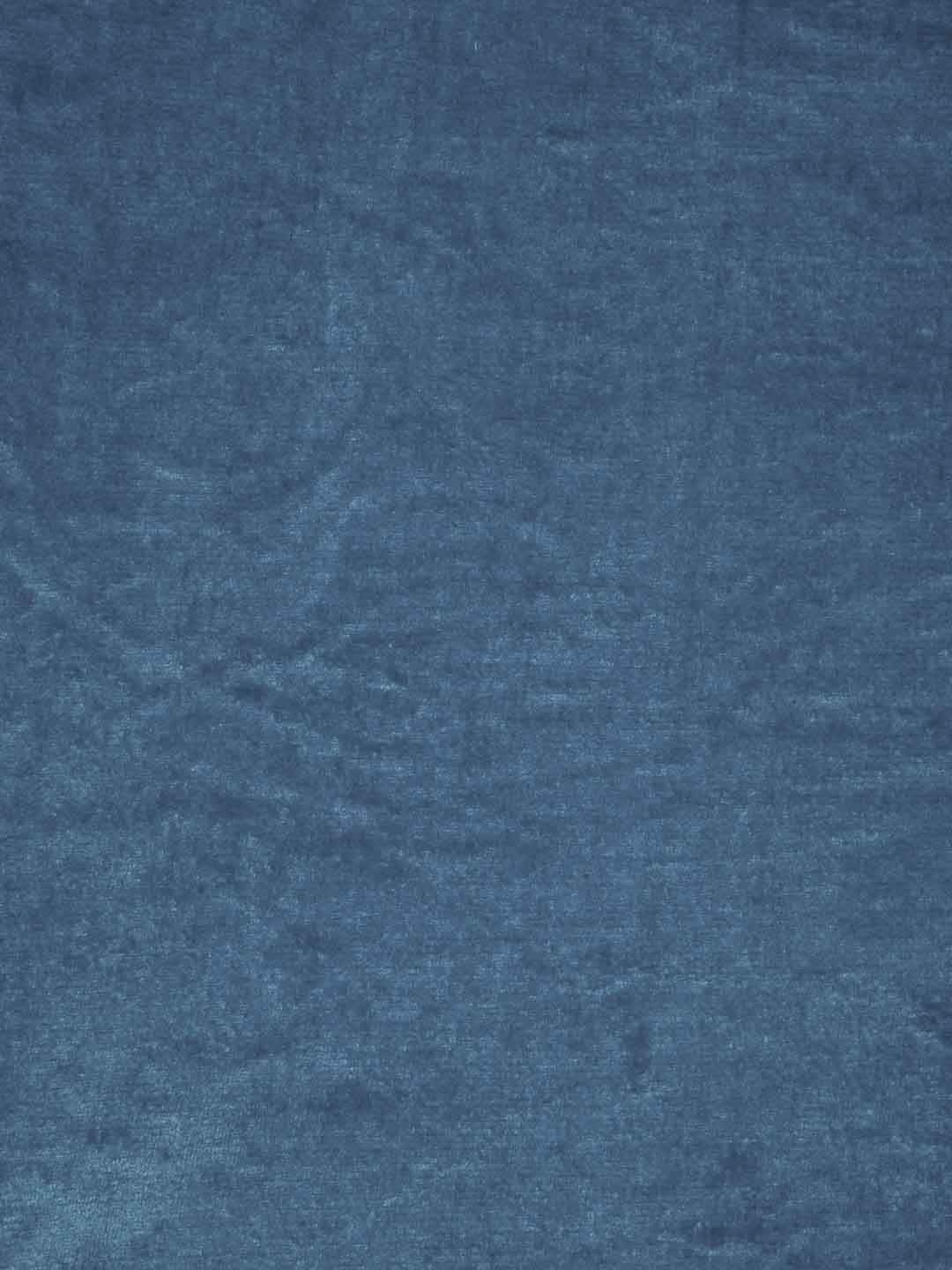 KLOTTHE Turquoise Solid Fitted 400 TC Woolen King Bedsheet With 2 Pillow Covers