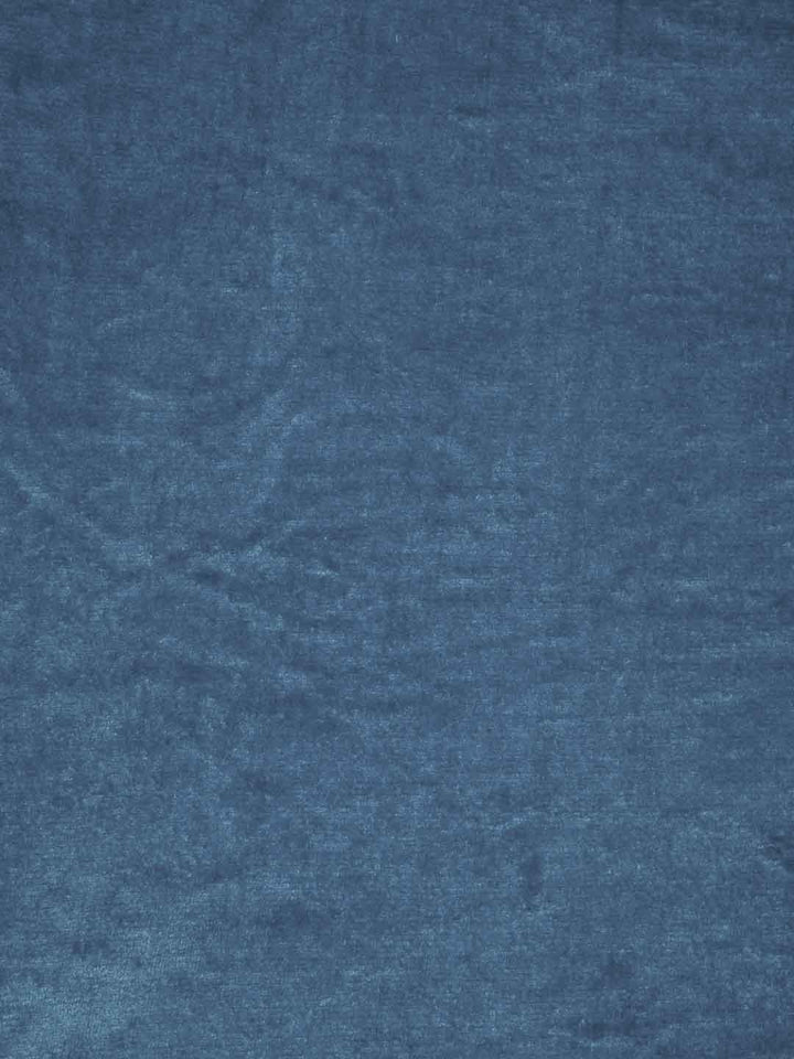 KLOTTHE Turquoise Solid Fitted 400 TC Woolen King Bedsheet With 2 Pillow Covers