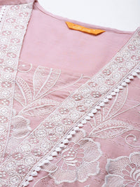 Indo Era Floral Embroidered Pure Cotton Co-Ords