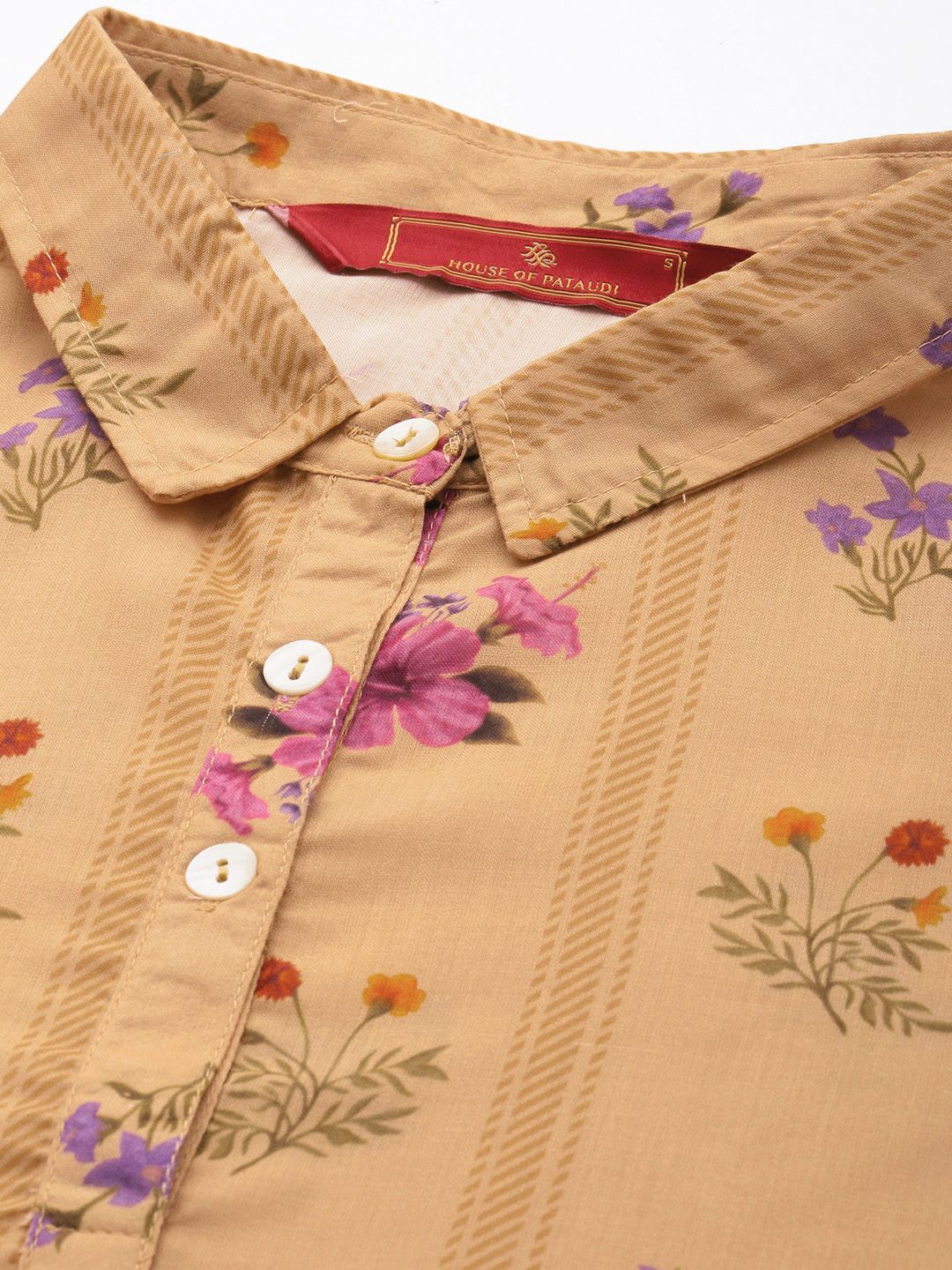 House of Pataudi Women Floral Printed Regular Jashn Kurta With Palazzos